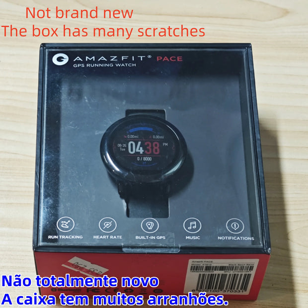 Original Amazfit Pace Men's Smart Watch Sportwatch Global Firmware with English Language Stock Bluetooth Watch GPS 95New Watches