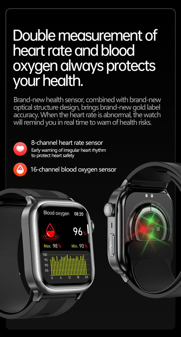 2025 New For XIAOMI Ultra Air Bag SmartWatch Men Blood Fat ECG+PPG Blood Pressure Broadcast NFC HD BT Call Health Bracelet Woman