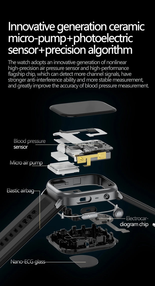 2025 New For XIAOMI Ultra Air Bag SmartWatch Men Blood Fat ECG+PPG Blood Pressure Broadcast NFC HD BT Call Health Bracelet Woman