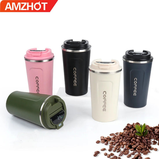 B01 - 0059 Double Vacuum Insulation 500ml Tumbler Stainless Steel Smart Water Bottle Coffee Mug Cups with Led Temperature Lid - Reboot Athletic Power – Santé, Sport et Récupération à domicile