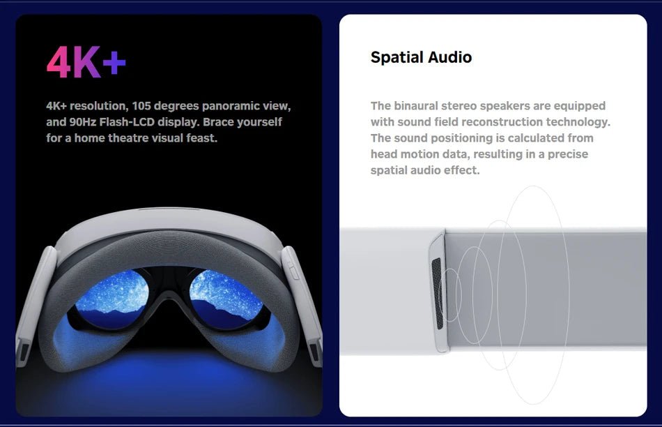 Casque de réalité virtuelle tout - en - un RC Pico 4 VR avec lunettes 3D et écran 4K+ pour le métavers et le streaming de jeux. - Reboot Athletic Power – Santé, Sport et Récupération à domicile