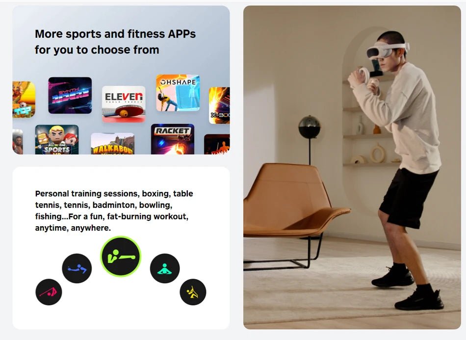 Casque de réalité virtuelle tout - en - un RC Pico 4 VR avec lunettes 3D et écran 4K+ pour le métavers et le streaming de jeux. - Reboot Athletic Power – Santé, Sport et Récupération à domicile