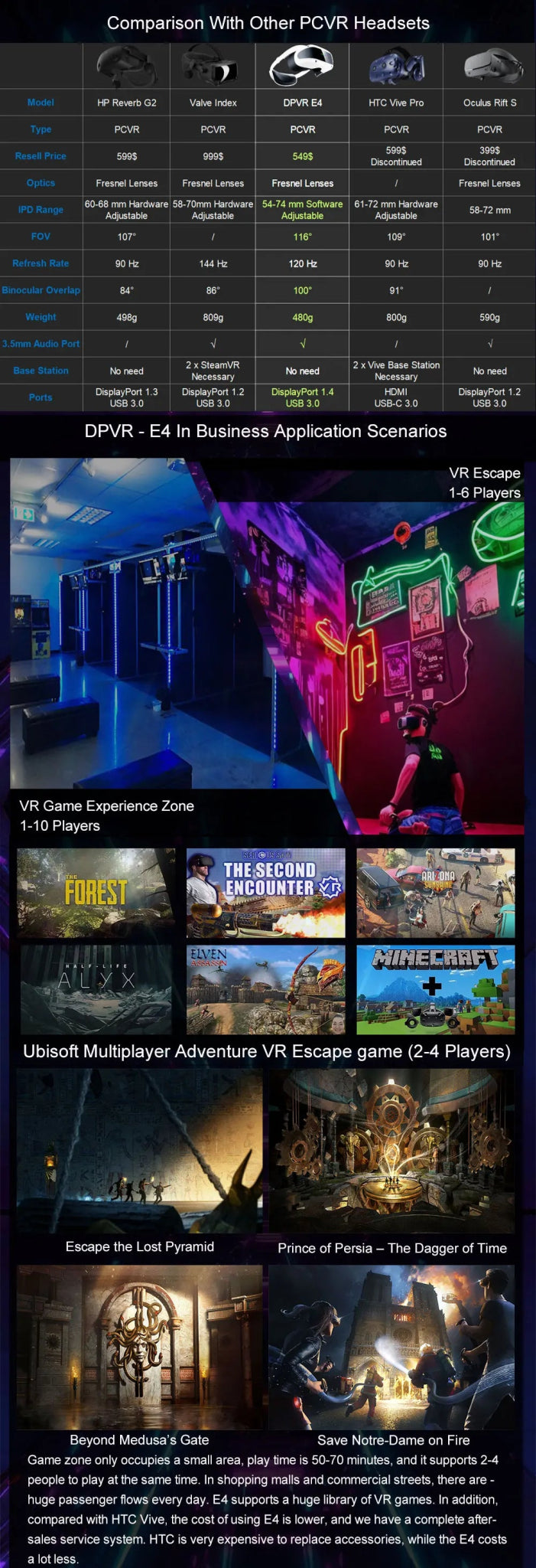 Casques de jeu PC, lunettes de réalité virtuelle, matériel et logiciel AR Mr, le meilleur PCVR pour le jeu, VR Cinema Box - Reboot Athletic Power – Santé, Sport et Récupération à domicile