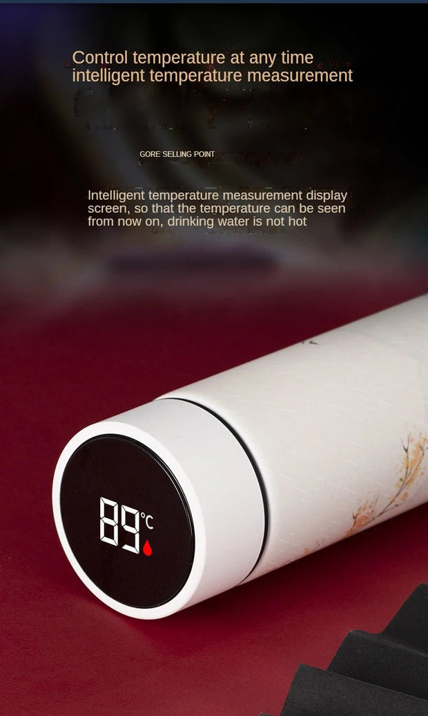 Chinese Style Thermo Bottle Cup Smart Temperature Display Potable Heat Hold Vacuum Flask For Thermos Mug Cups 500ML - Reboot Athletic Power – Santé, Sport et Récupération à domicile