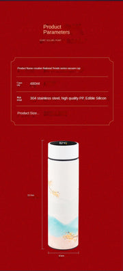 Chinese Style Thermo Bottle Cup Smart Temperature Display Potable Heat Hold Vacuum Flask For Thermos Mug Cups 500ML - Reboot Athletic Power – Santé, Sport et Récupération à domicile