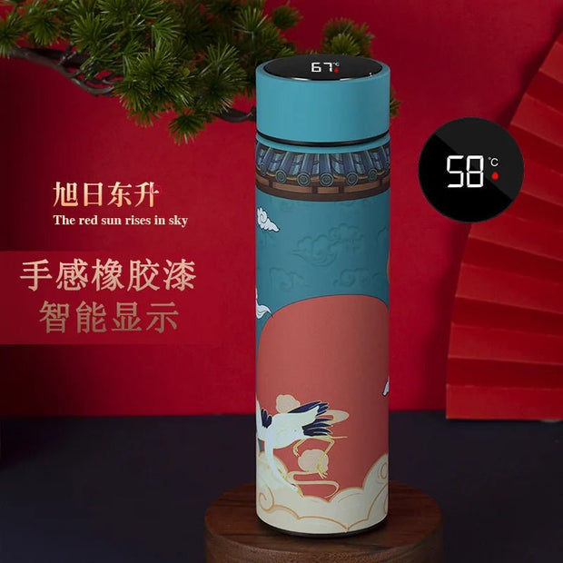Chinese Style Thermo Bottle Cup Smart Temperature Display Potable Heat Hold Vacuum Flask For Thermos Mug Cups 500ML - Reboot Athletic Power – Santé, Sport et Récupération à domicile