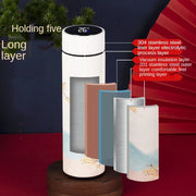 Chinese Style Thermo Bottle Cup Smart Temperature Display Potable Heat Hold Vacuum Flask For Thermos Mug Cups 500ML - Reboot Athletic Power – Santé, Sport et Récupération à domicile