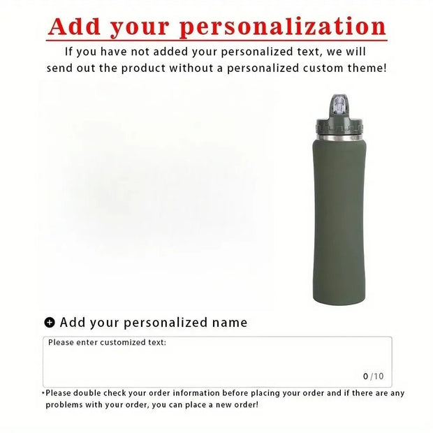 Customize Insulated Stainless Steel Water Bottle with Straw - Ideal for Outdoor Leakproof & BPA - Free Perfect Gift for Men & Wome - Reboot Athletic Power – Santé, Sport et Récupération à domicile