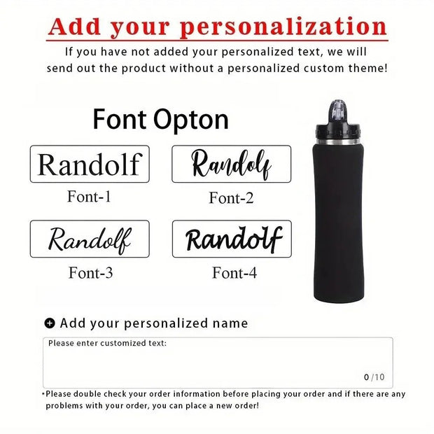 Customize Insulated Stainless Steel Water Bottle with Straw - Ideal for Outdoor Leakproof & BPA - Free Perfect Gift for Men & Wome - Reboot Athletic Power – Santé, Sport et Récupération à domicile