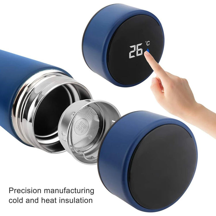 Double Digital Vacuum Insulation 500ml Thermos Tumbler Stainless Steel Smart Water Bottle with LED Temperature Display - Reboot Athletic Power – Santé, Sport et Récupération à domicile