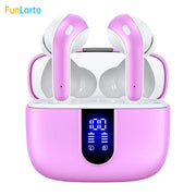 Écouteurs sans fil avec Bluetooth 5.3, réduction du bruit ENC pour les appels grâce à quatre microphones, autonomie de 50 heures. - Reboot Athletic Power – Santé, Sport et Récupération à domicile