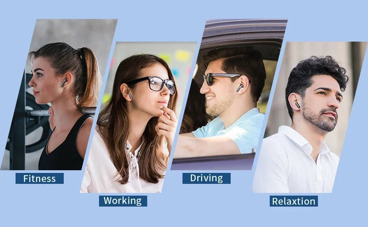 Écouteurs sans fil avec Bluetooth 5.3, réduction du bruit ENC pour les appels grâce à quatre microphones, autonomie de 50 heures. - Reboot Athletic Power – Santé, Sport et Récupération à domicile