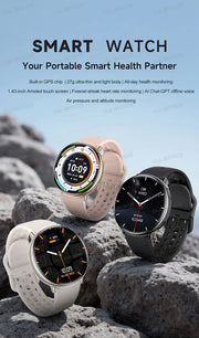 For Amazfit Active 2 GPS Smart Watch Men Women Ai GPT Amoled Waterproof Sport SmartWatch Compass NFC BT Call Watches for - Reboot Athletic Power – Santé, Sport et Récupération à domicile