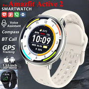 For Amazfit Active 2 GPS Smart Watch Men Women Ai GPT Amoled Waterproof Sport SmartWatch Compass NFC BT Call Watches for - Reboot Athletic Power – Santé, Sport et Récupération à domicile