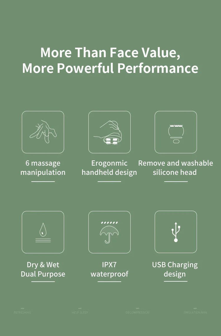 Head Massager Scalp kneading Vibration Waterproof Electric Multifunctional Wireless Portable Dragon Claw Hand Cat Pet Massager - Reboot Athletic Power – Santé, Sport et Récupération à domicile