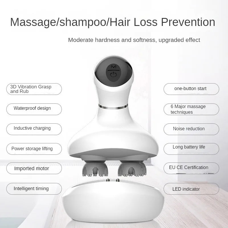 Head Massager Scalp kneading Vibration Waterproof Electric Multifunctional Wireless Portable Dragon Claw Hand Cat Pet Massager - Reboot Athletic Power – Santé, Sport et Récupération à domicile