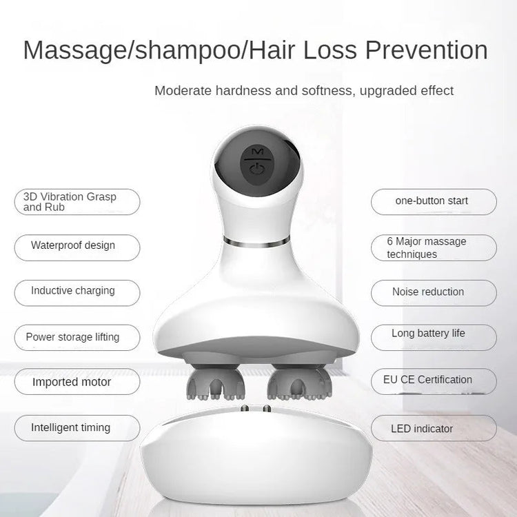 Head Massager Scalp kneading Vibration Waterproof Electric Multifunctional Wireless Portable Dragon Claw Hand Cat Pet Massager - Reboot Athletic Power – Santé, Sport et Récupération à domicile