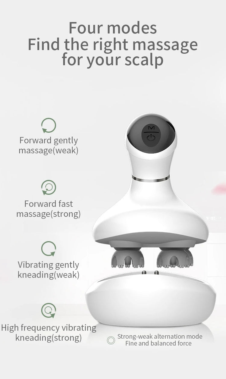 Head Massager Scalp kneading Vibration Waterproof Electric Multifunctional Wireless Portable Dragon Claw Hand Cat Pet Massager - Reboot Athletic Power – Santé, Sport et Récupération à domicile