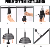 Home Fitness Pulley System – (Single Pulley with Long Pull Rod & 3 - Head Rope) - Reboot Athletic Power – Santé, Sport et Récupération à domicile