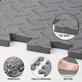 Interlocking Foam Floor Mats for Home Gym Workout Protective Puzzle Mat Tiles Waterproof EVA Padding 1/8/16Pcs - Reboot Athletic Power – Santé, Sport et Récupération à domicile