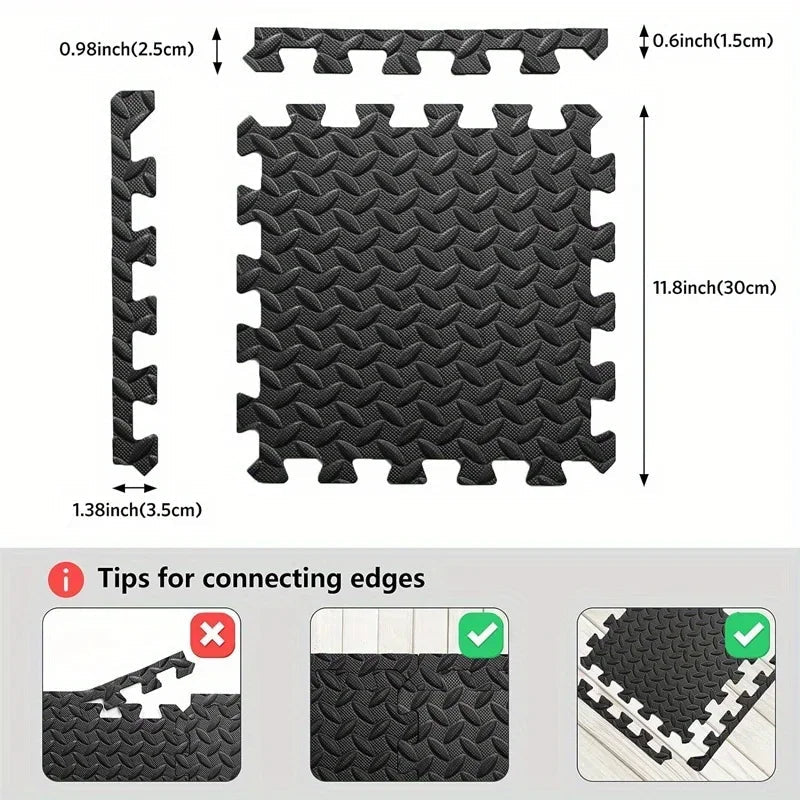 Interlocking Foam Floor Mats for Home Gym Workout Protective Puzzle Mat Tiles Waterproof EVA Padding 1/8/16Pcs - Reboot Athletic Power – Santé, Sport et Récupération à domicile