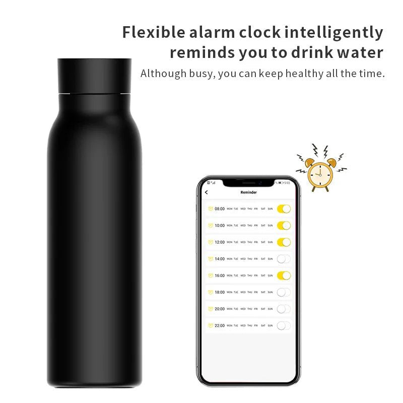 JZYZ Tuya Smart Water Bottle Drink Reminder Temperature Waterproof Double Wall Stainless Steel Bottle With App - Reboot Athletic Power – Santé, Sport et Récupération à domicile