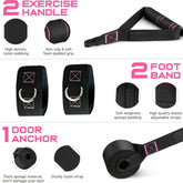 Kit de barre de Pilates avec bandes de résistance, barre de Pilates en 3 sections avec bandes empilables de 82 kg (180 lbs), équipement d&