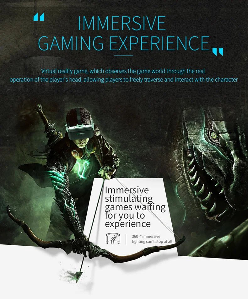 Lunettes de réalité virtuelle 3D Shinecon Viar pour iPhone et Android, casque de réalité virtuelle pour jeux vidéo. - Reboot Athletic Power – Santé, Sport et Récupération à domicile