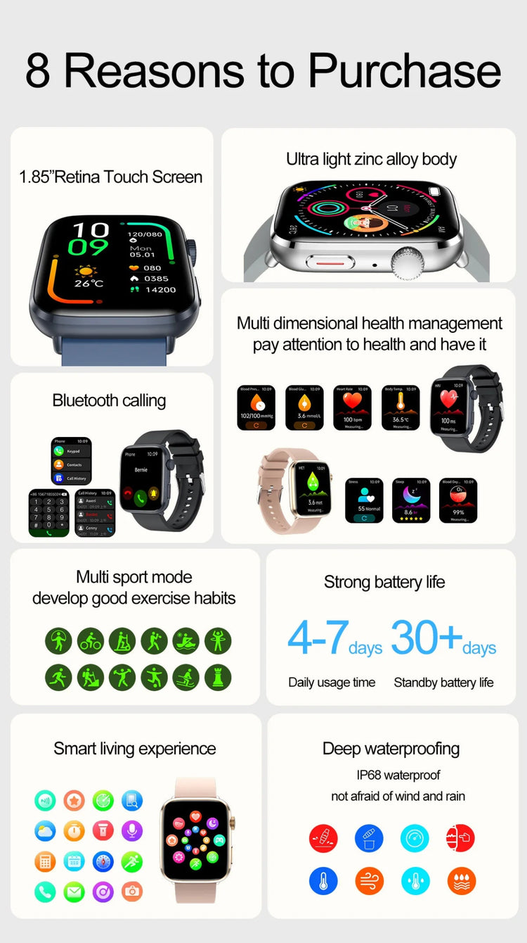 New Fashion NC SmartWatch For Men 1.85&