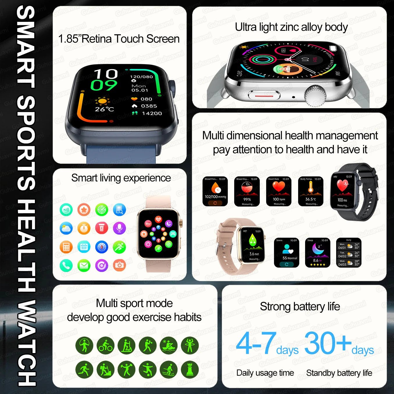 New Fashion NC SmartWatch For Men 1.85&