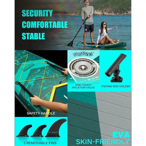 Planche de paddle gonflable étanche Myboat SUB 11'6''x35''x6'' pour adulte, style debout, pêche aquatique avec accessoires SUP сапборд - Reboot Athletic Power – Santé, Sport et Récupération à domicile
