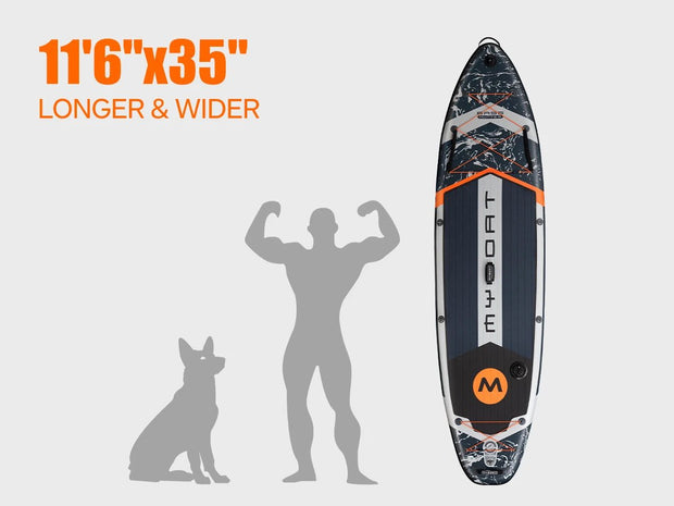 Planche de paddle gonflable Myboat neuve 3,50 m x 89 cm x 15 cm avec accessoires, extra large. - Reboot Athletic Power – Santé, Sport et Récupération à domicile