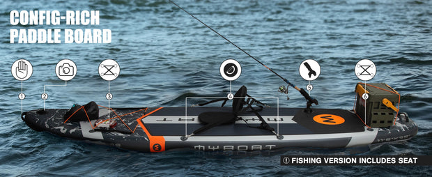 Planche de paddle gonflable Myboat neuve 3,50 m x 89 cm x 15 cm avec accessoires, extra large. - Reboot Athletic Power – Santé, Sport et Récupération à domicile