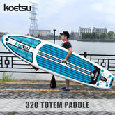 Planche de paddle KOETSU de 3,20 m (10 pieds 6 pouces), bleue et blanche, idéale pour les sports nautiques, les loisirs et le surf. - Reboot Athletic Power – Santé, Sport et Récupération à domicile