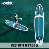 Planche de paddle KOETSU de 3,20 m (10 pieds 6 pouces), bleue et blanche, idéale pour les sports nautiques, les loisirs et le surf. - Reboot Athletic Power – Santé, Sport et Récupération à domicile