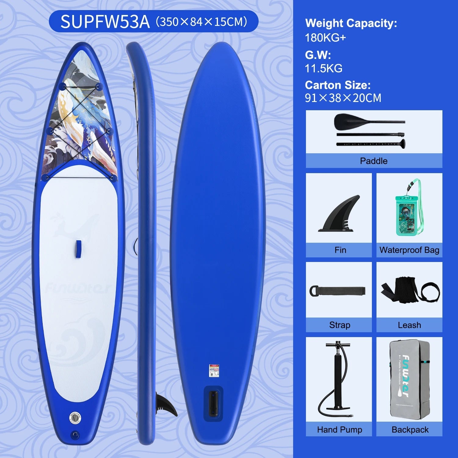 Planche de SUP gonflable FunWater 11&