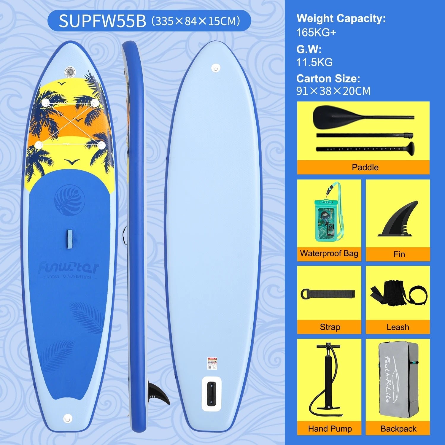 Planche de SUP gonflable FunWater 11&