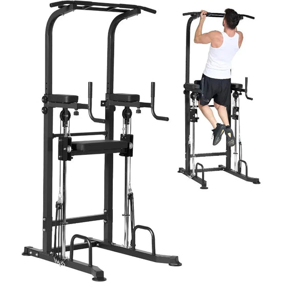Power Tower Dip Station Pull Up Bar Exercise Tower, Free Standing Pull Up Bars For Home Gym Strength Training Workout Equipment - Reboot Athletic Power – Santé, Sport et Récupération à domicile