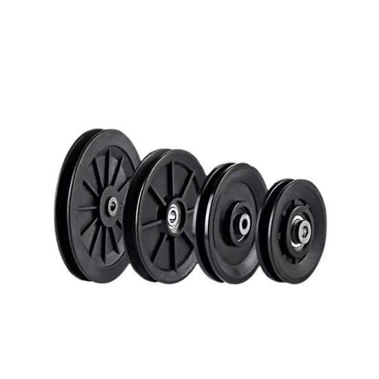 Pulley Wheel Nylon Pulley Black Fitness Equipment Parts Nylon Bearing Cable Machine Part Light Weight Good Wear Resistance - Reboot Athletic Power – Santé, Sport et Récupération à domicile