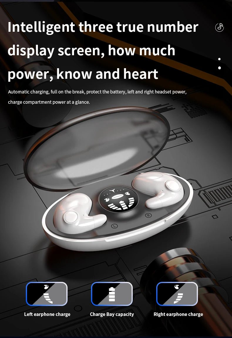 Sleep Invisible Stereo Headset IPX5 Waterproof Wireless Bluetooth Earphone Earbuds with Mic for Phone Bluetooth 5.3 Headphones - Reboot Athletic Power – Santé, Sport et Récupération à domicile