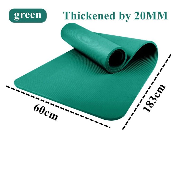 Thicken 183x60cm NBR Yoga Mat Moisture - proof 20mm Thick Outdoor Non - Slip Durable Camping Picnic Mat Exercise Gym Fitness Workout - Reboot Athletic Power – Santé, Sport et Récupération à domicile