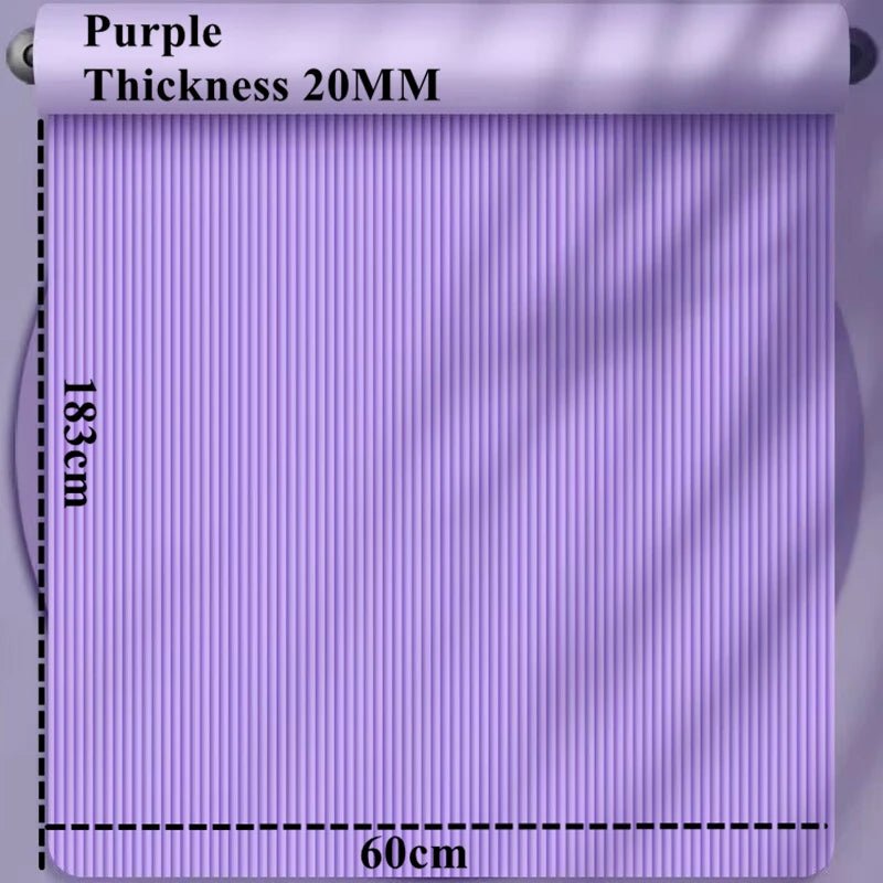 Thicken 183x60cm NBR Yoga Mat Moisture - proof 20mm Thick Outdoor Non - Slip Durable Camping Picnic Mat Exercise Gym Fitness Workout - Reboot Athletic Power – Santé, Sport et Récupération à domicile