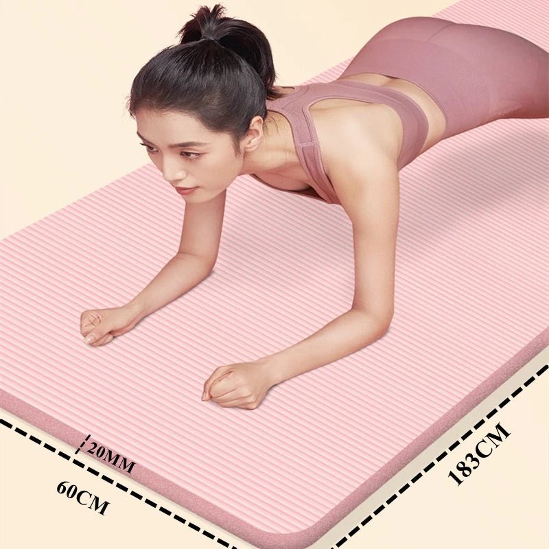 Thicken 183x60cm NBR Yoga Mat Moisture - proof 20mm Thick Outdoor Non - Slip Durable Camping Picnic Mat Exercise Gym Fitness Workout - Reboot Athletic Power – Santé, Sport et Récupération à domicile