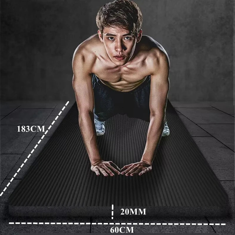 Thicken 183x60cm NBR Yoga Mat Moisture - proof 20mm Thick Outdoor Non - Slip Durable Camping Picnic Mat Exercise Gym Fitness Workout - Reboot Athletic Power – Santé, Sport et Récupération à domicile