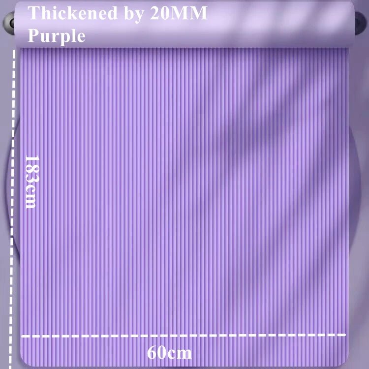 Thicken 183x60cm NBR Yoga Mat Moisture - proof 20mm Thick Outdoor Non - Slip Durable Camping Picnic Mat Exercise Gym Fitness Workout - Reboot Athletic Power – Santé, Sport et Récupération à domicile