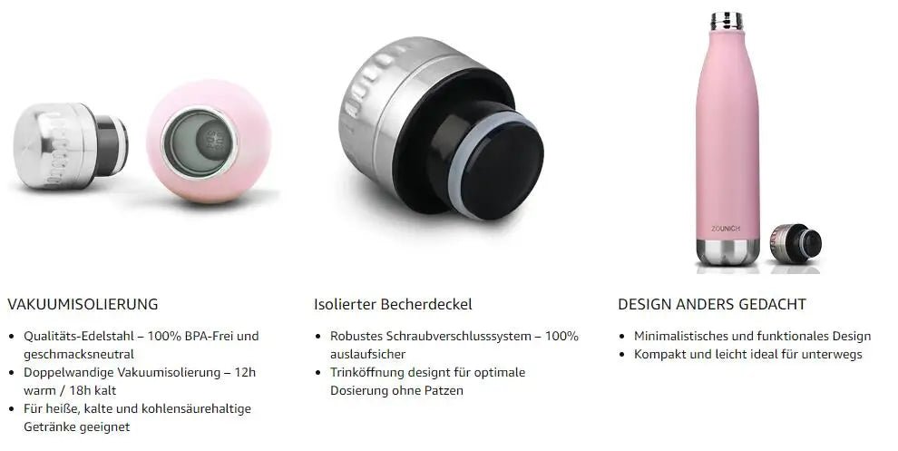 ZORRI Double - Wall Insulated Vacuum Flask Tea Milk Travel Mug Water Bottle Thermos Bottles Thermcup 350ml/500ml/650ml - Reboot Athletic Power – Santé, Sport et Récupération à domicile